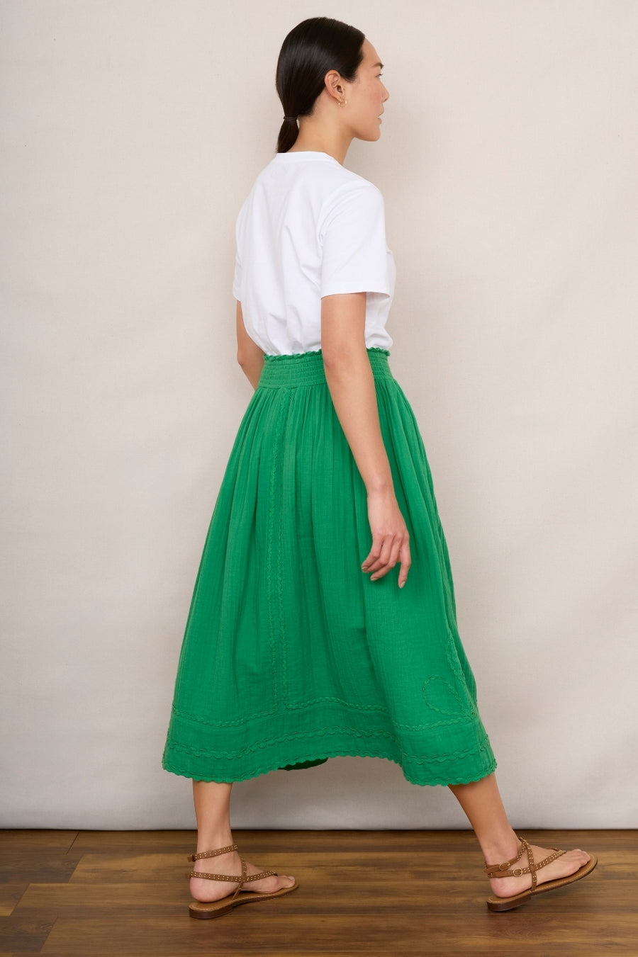 Sophia Ric Rac Skirt - Green