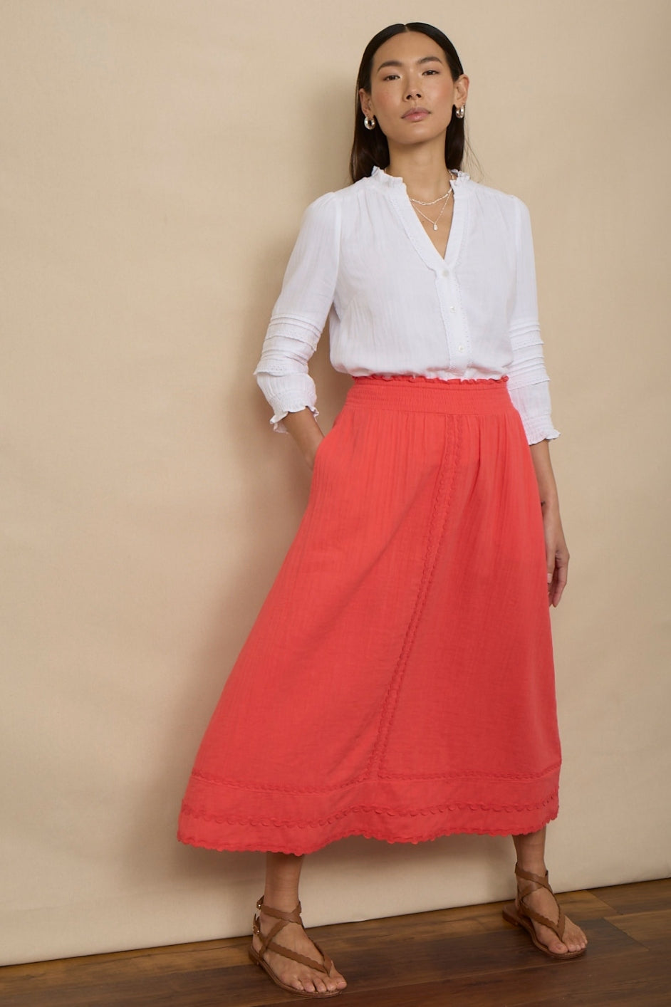 Sophia Skirt - Watermelon