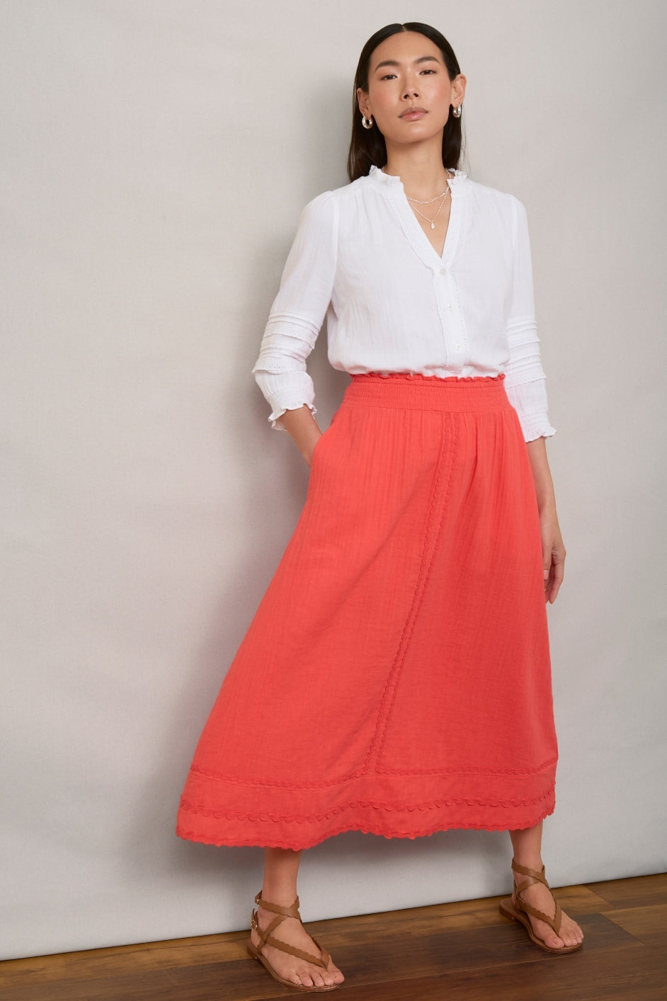 Sophia Skirt - Watermelon