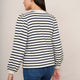 Stephanie Crew Neck - Ivory/Midnight Stripe