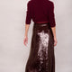 Suzy Sequin Skirt - Plum