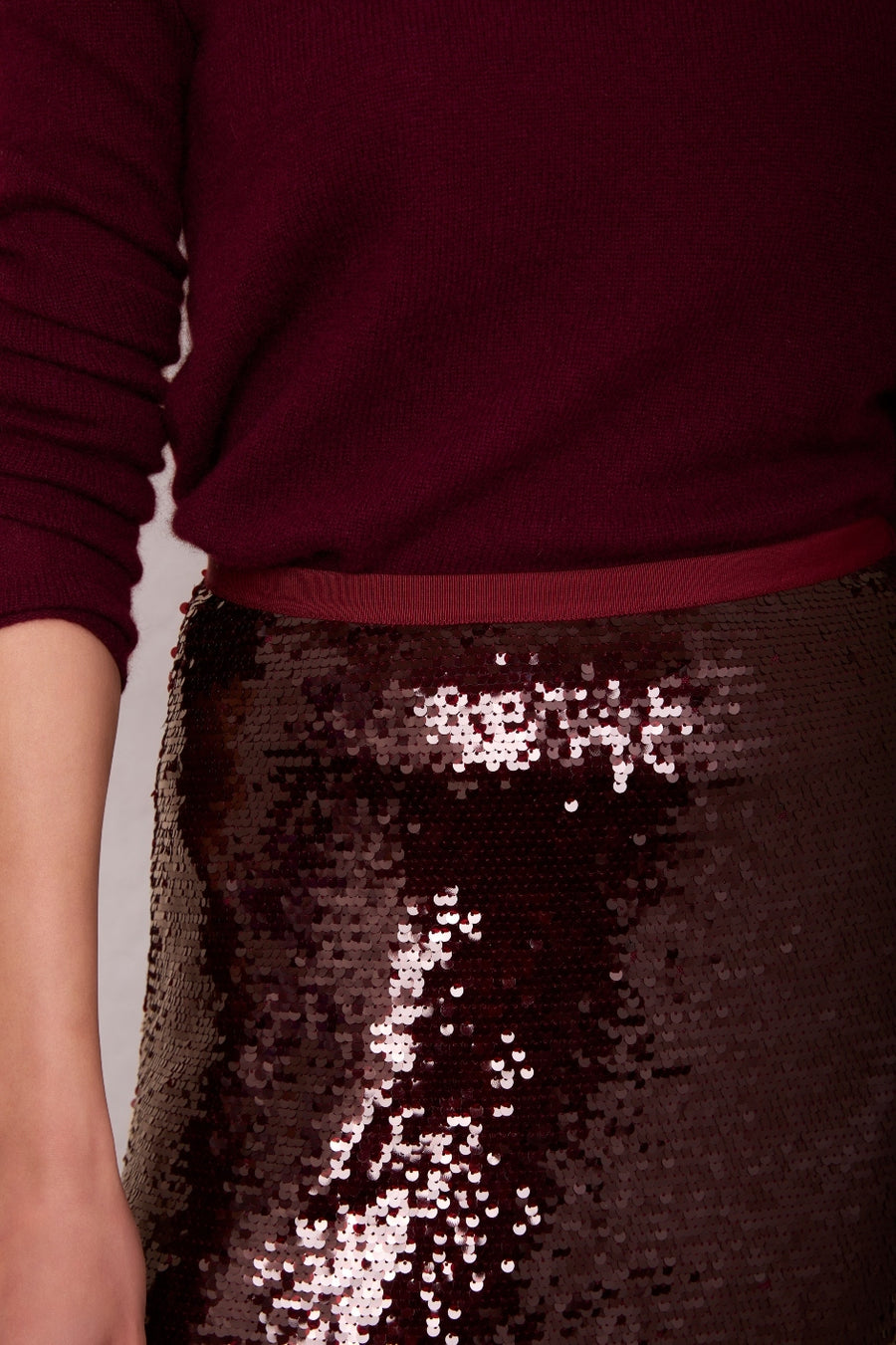 Suzy Sequin Skirt - Plum