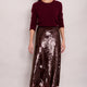 Suzy Sequin Skirt - Plum