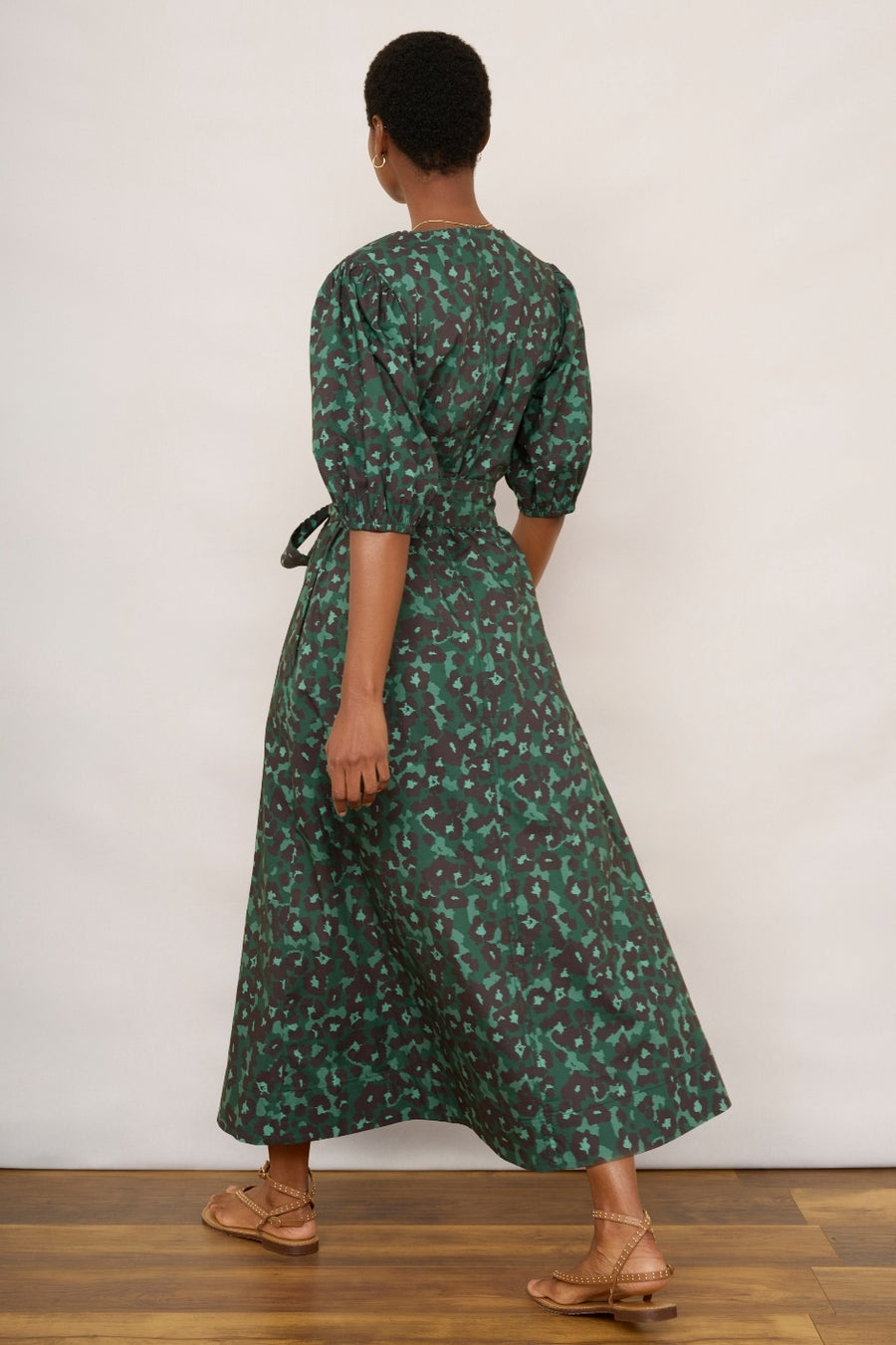 Tamsin Dress - Green Leopard