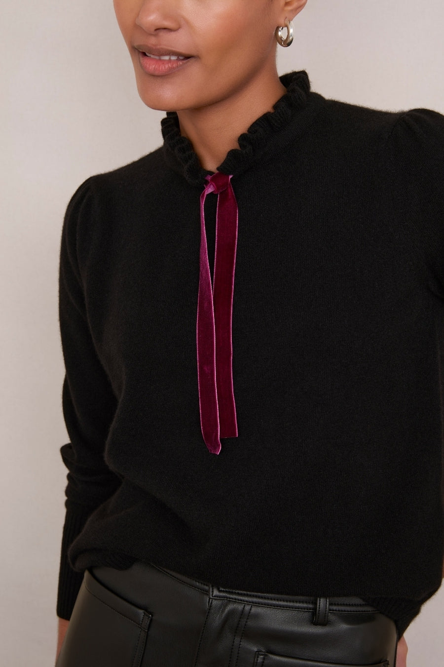 Tilda Tie Detail Jumper - Black