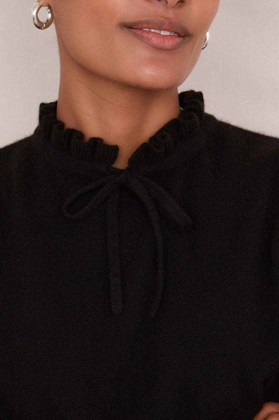 Tilda Tie Detail Jumper - Black