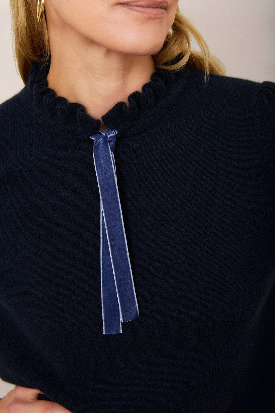 Tilda Tie Detail Jumper - Midnight