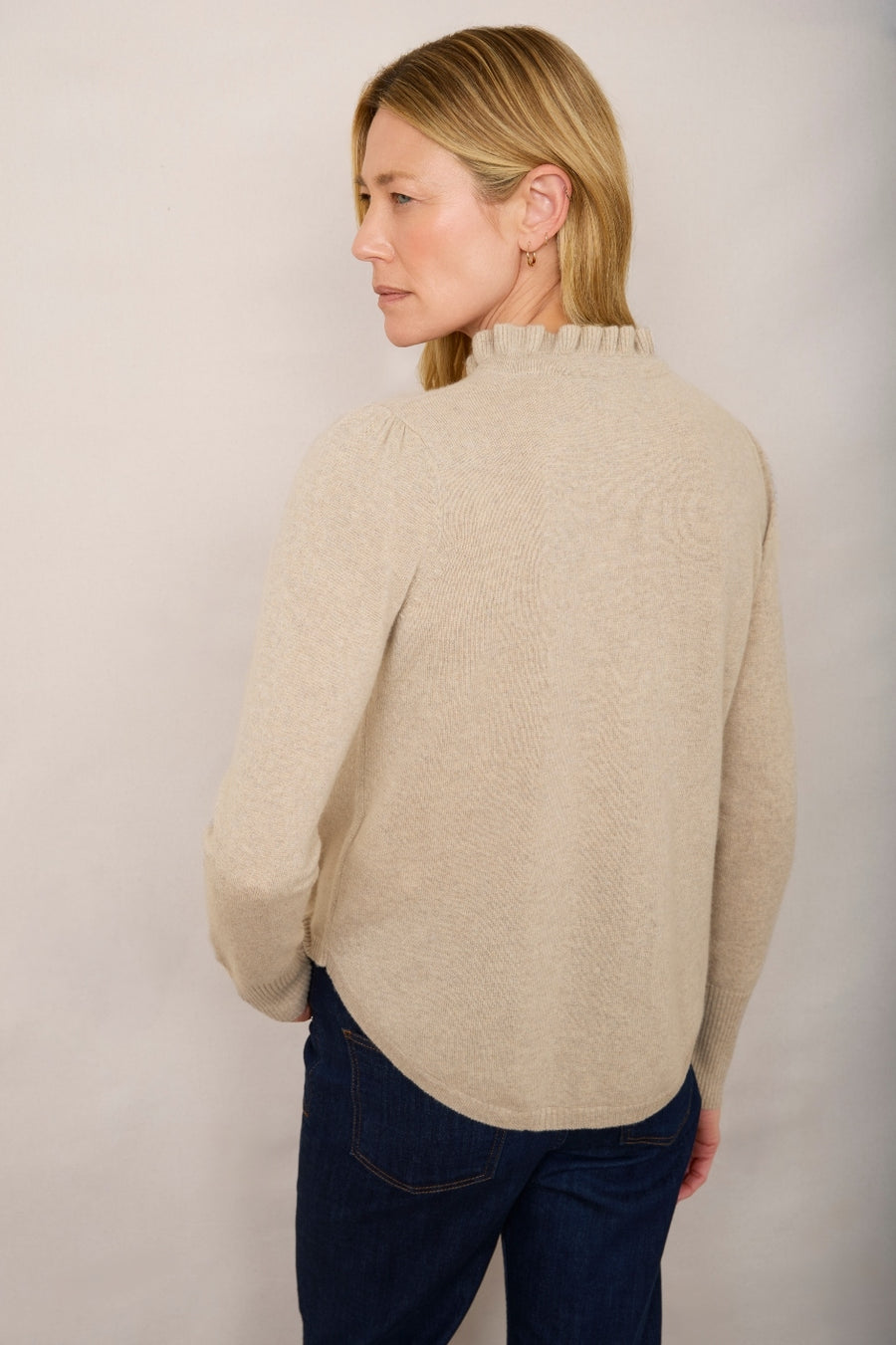 Tilda Tie Detail Jumper - Taupe