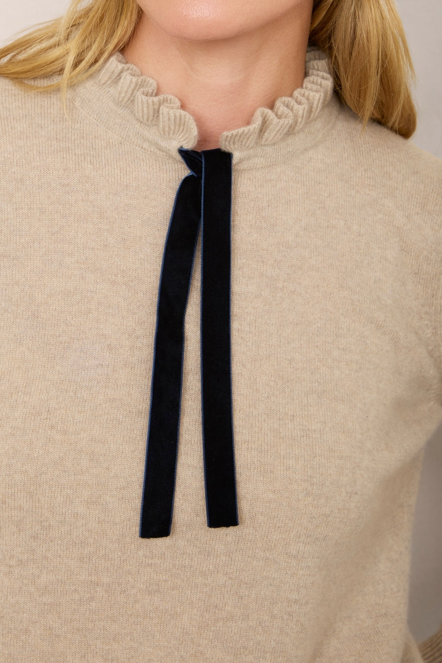 Tilda Tie Detail Jumper - Taupe