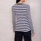 Marnie Long Sleeve Jersey Top - Midnight/Ivory Stripe