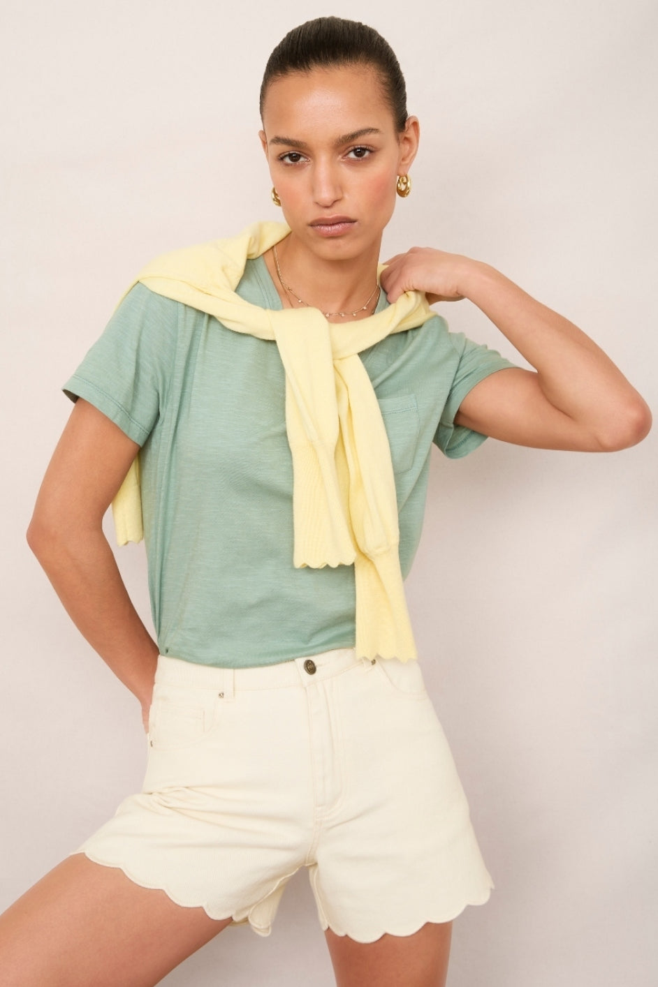 Tiana Tee Shirt - Sage Green