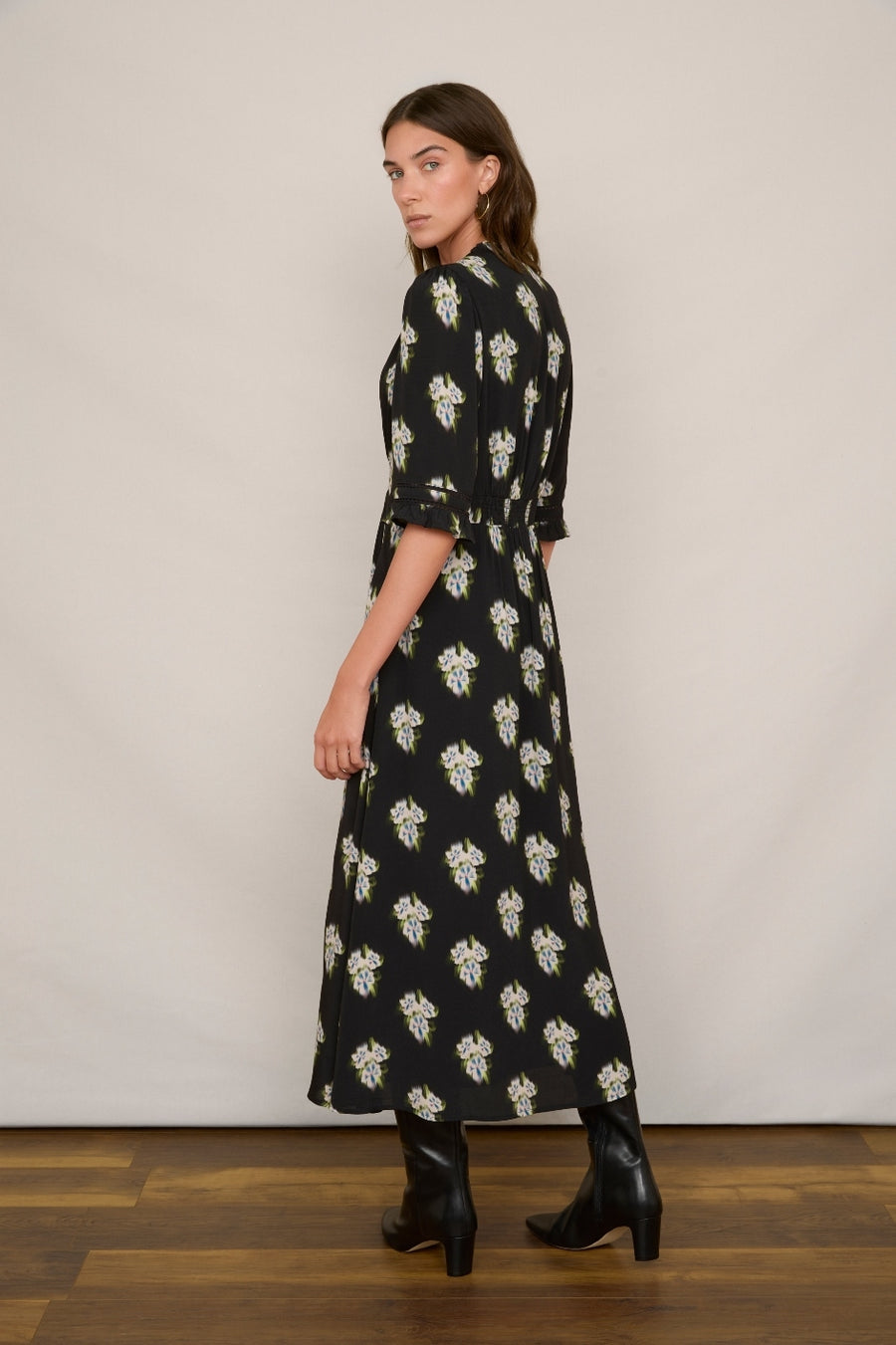 Vivien Dress - Black Floral