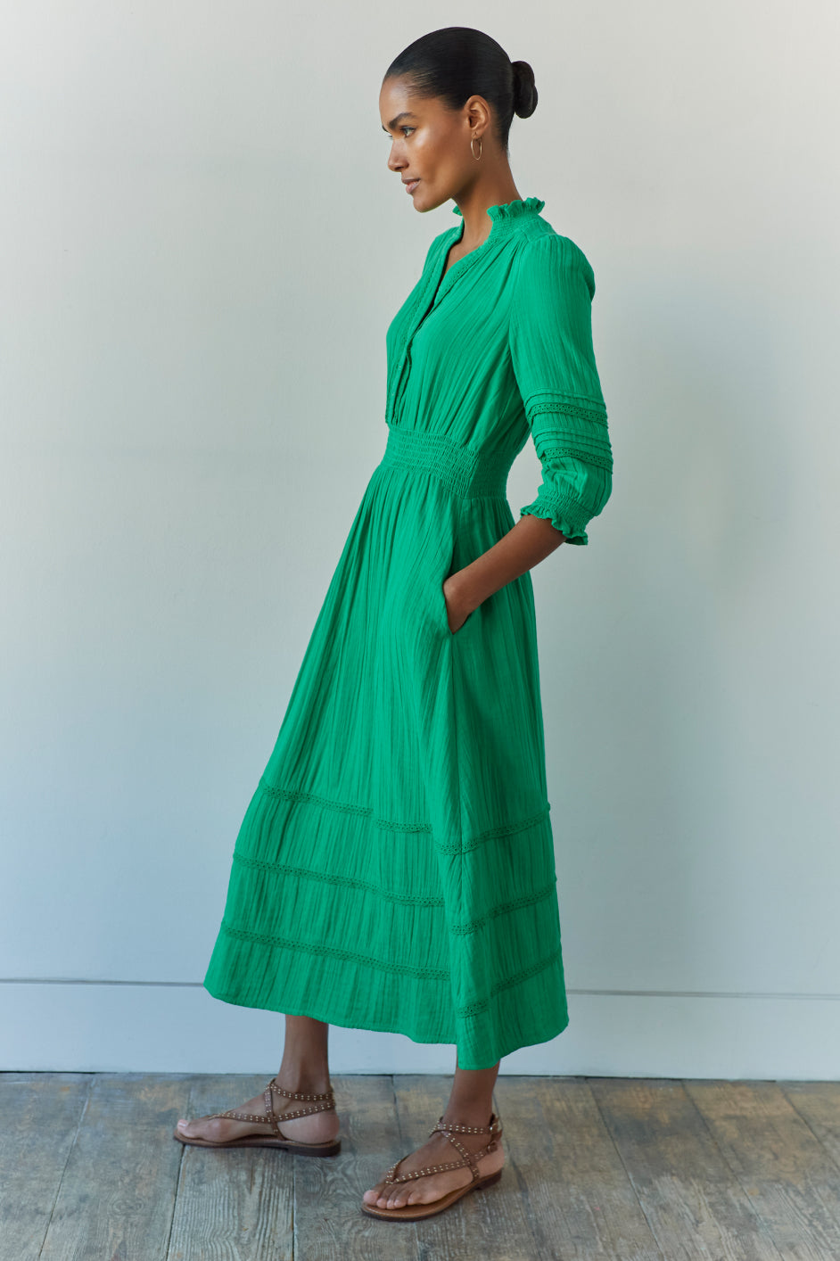 Alina Dress - Jade Green