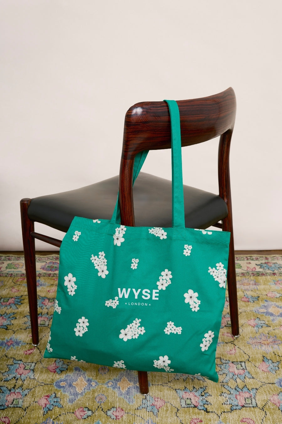 Wyse Tote Bag - Green Floral