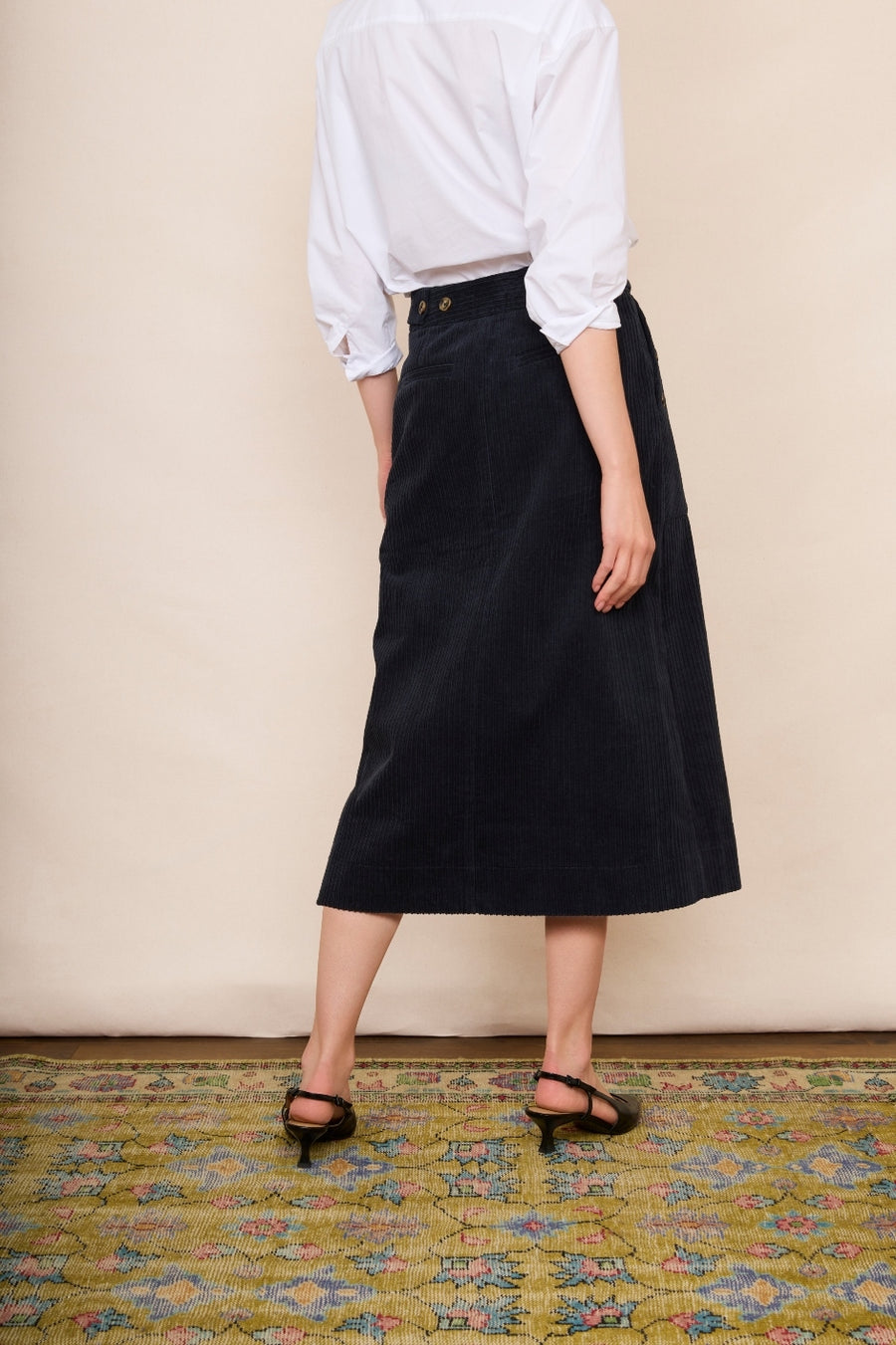 Zinnia Cord Skirt - Midnight