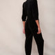 Zoe Velour Jumpsuit - Black