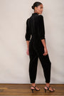 Zoe Velour Jumpsuit - Black