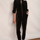 Zoe Velour Jumpsuit - Black