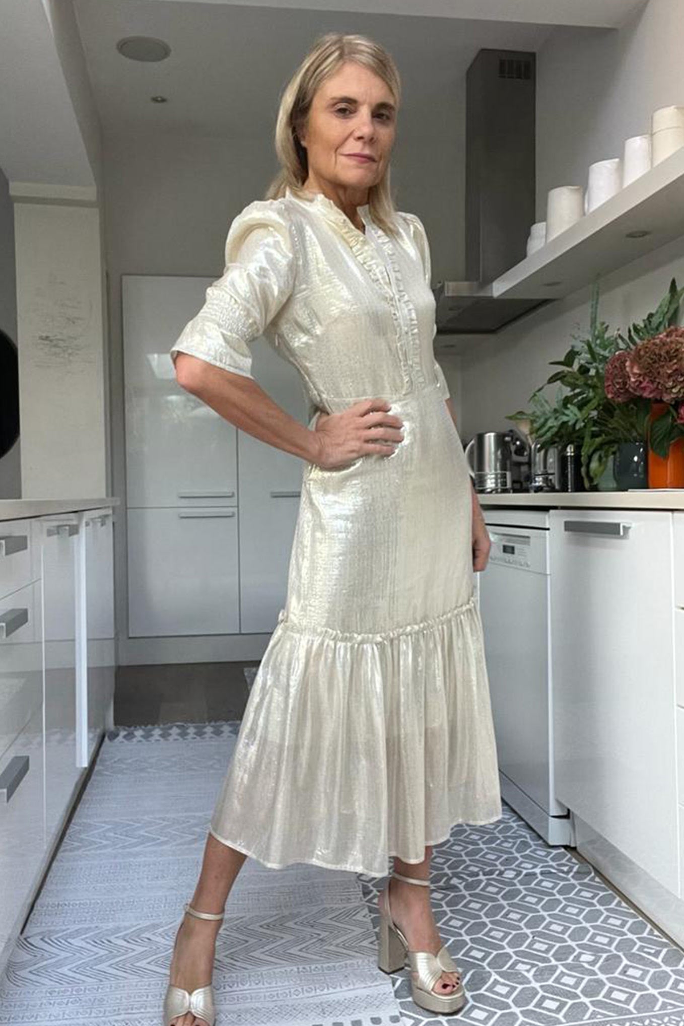 Gold lame dress on sale uk