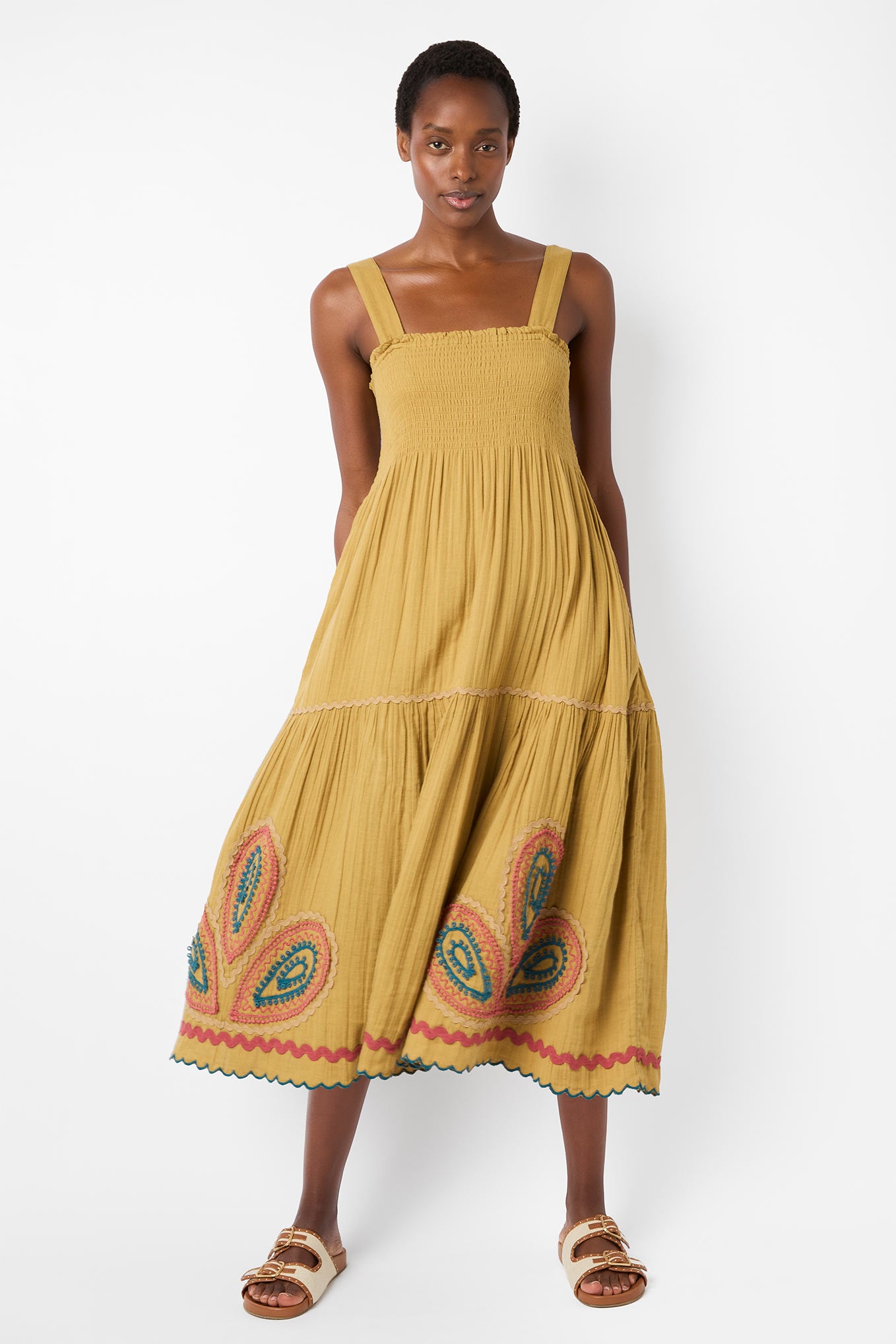 Beau Multi Wear Embroidered Skirt and Dress - Ochre/Multi