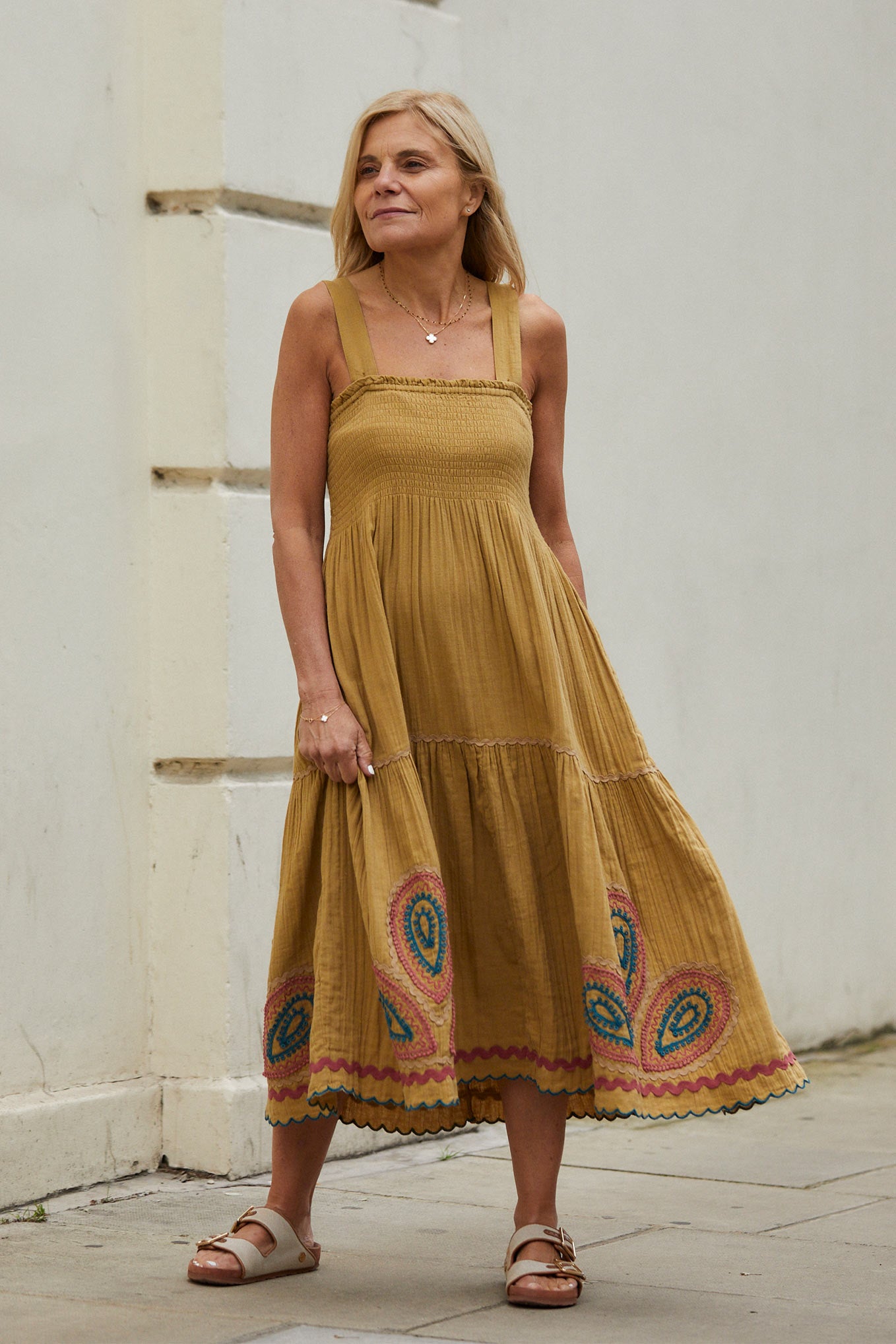 Beau Multi Wear Embroidered Skirt and Dress - Ochre/Multi