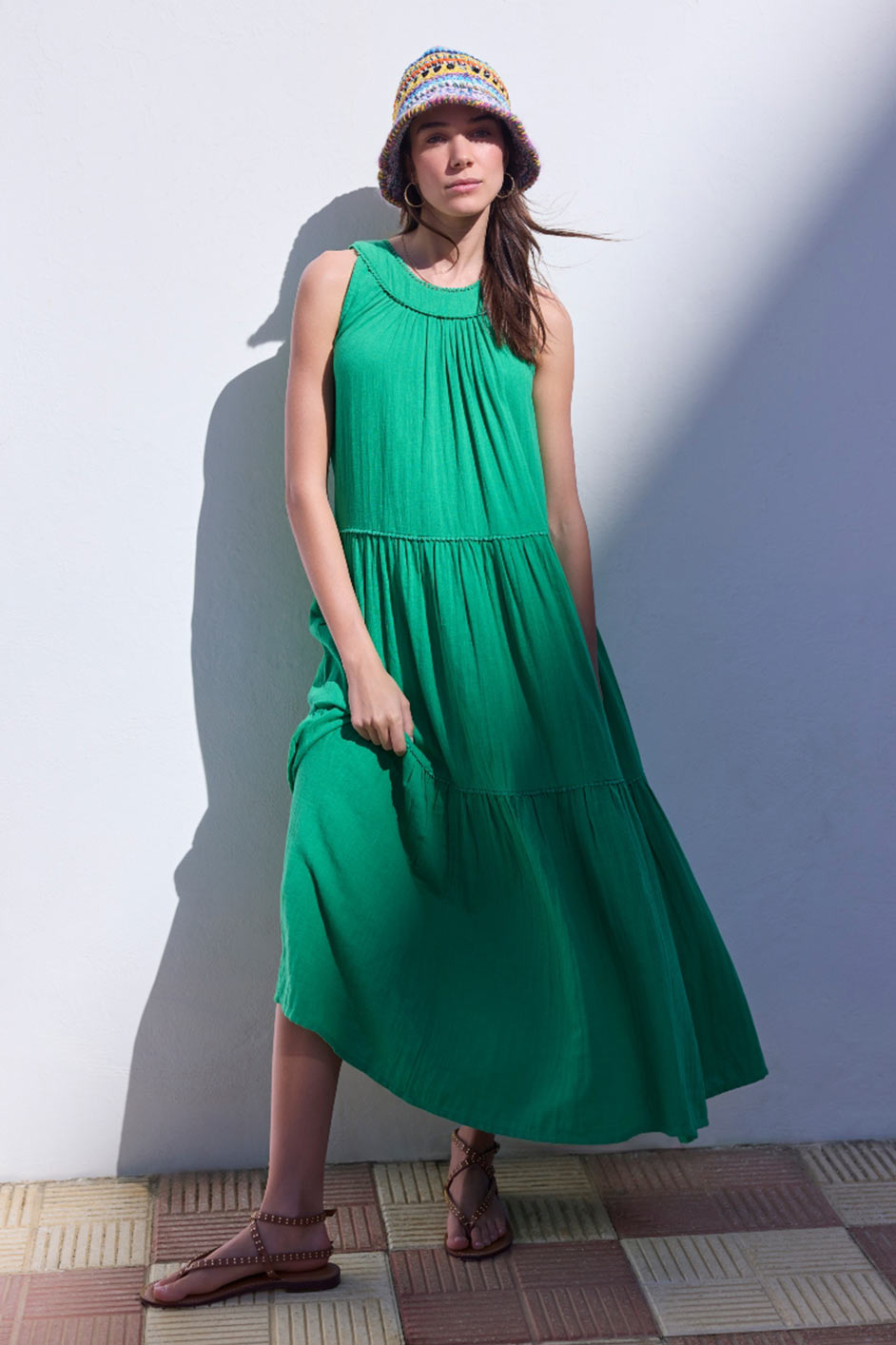 Bethany Halterneck Dress - Green