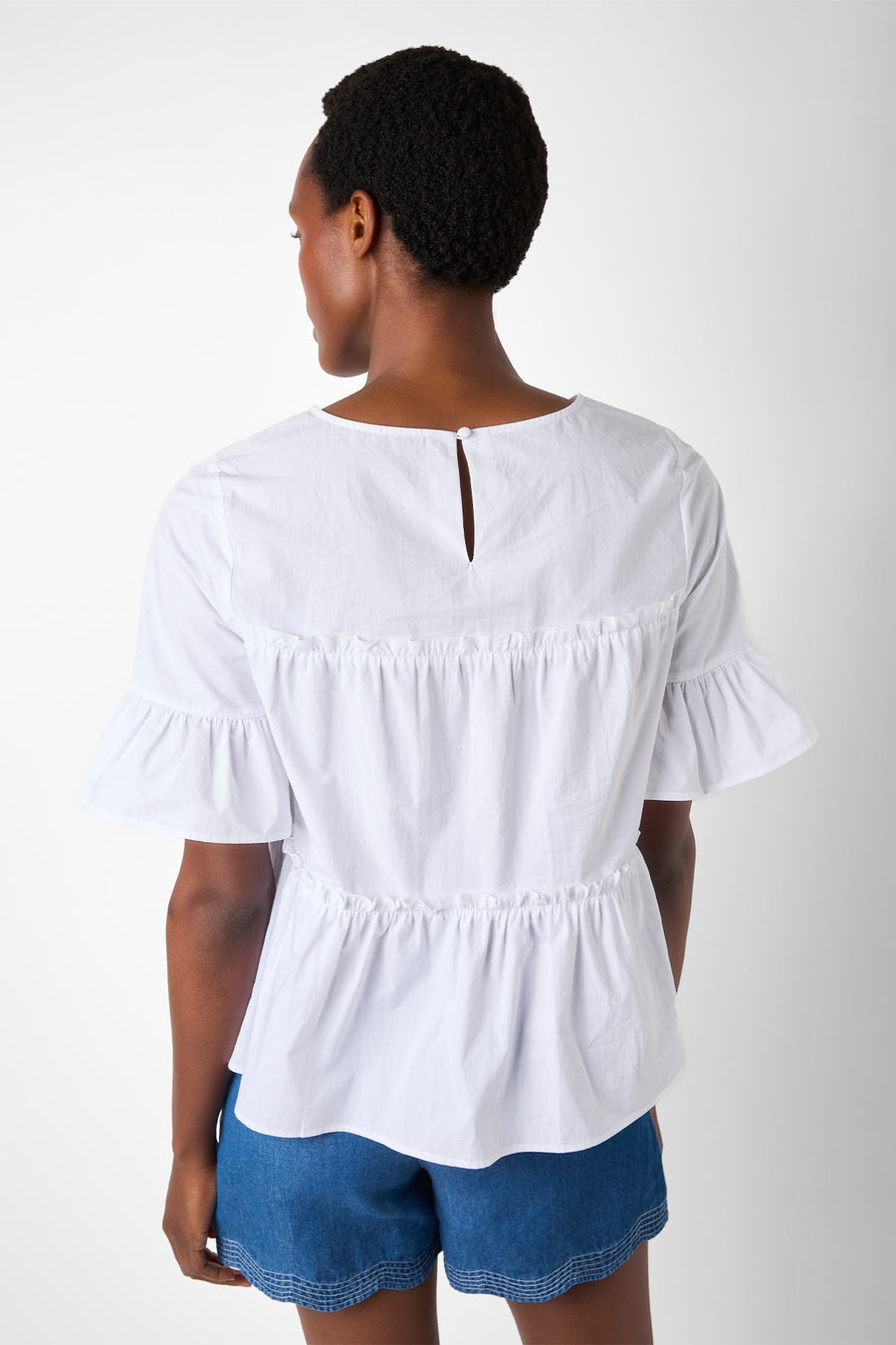 Clarisse Tiered Top - White