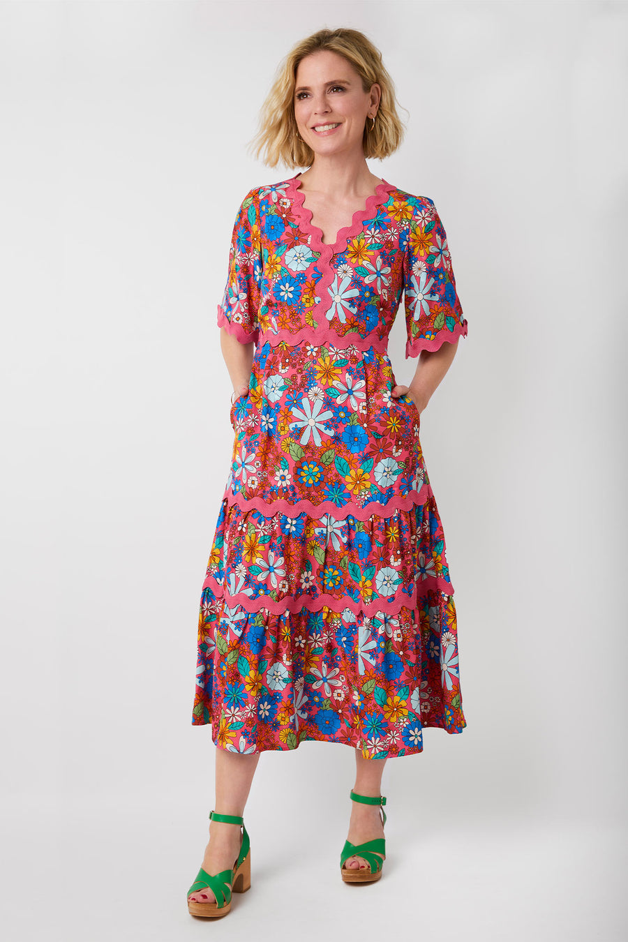 EF X Wyse Dana Ric Rac Dress - Multi