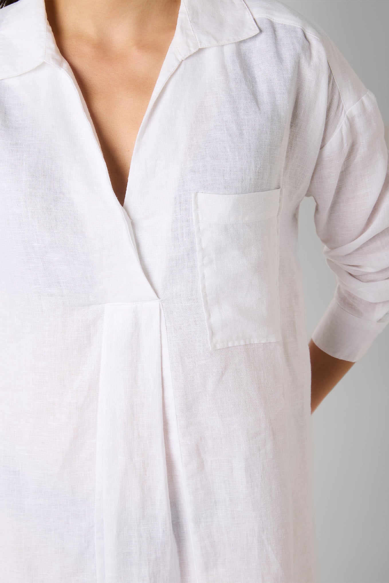 DB x Wyse Farah Shirt Dress - White — WYSE London