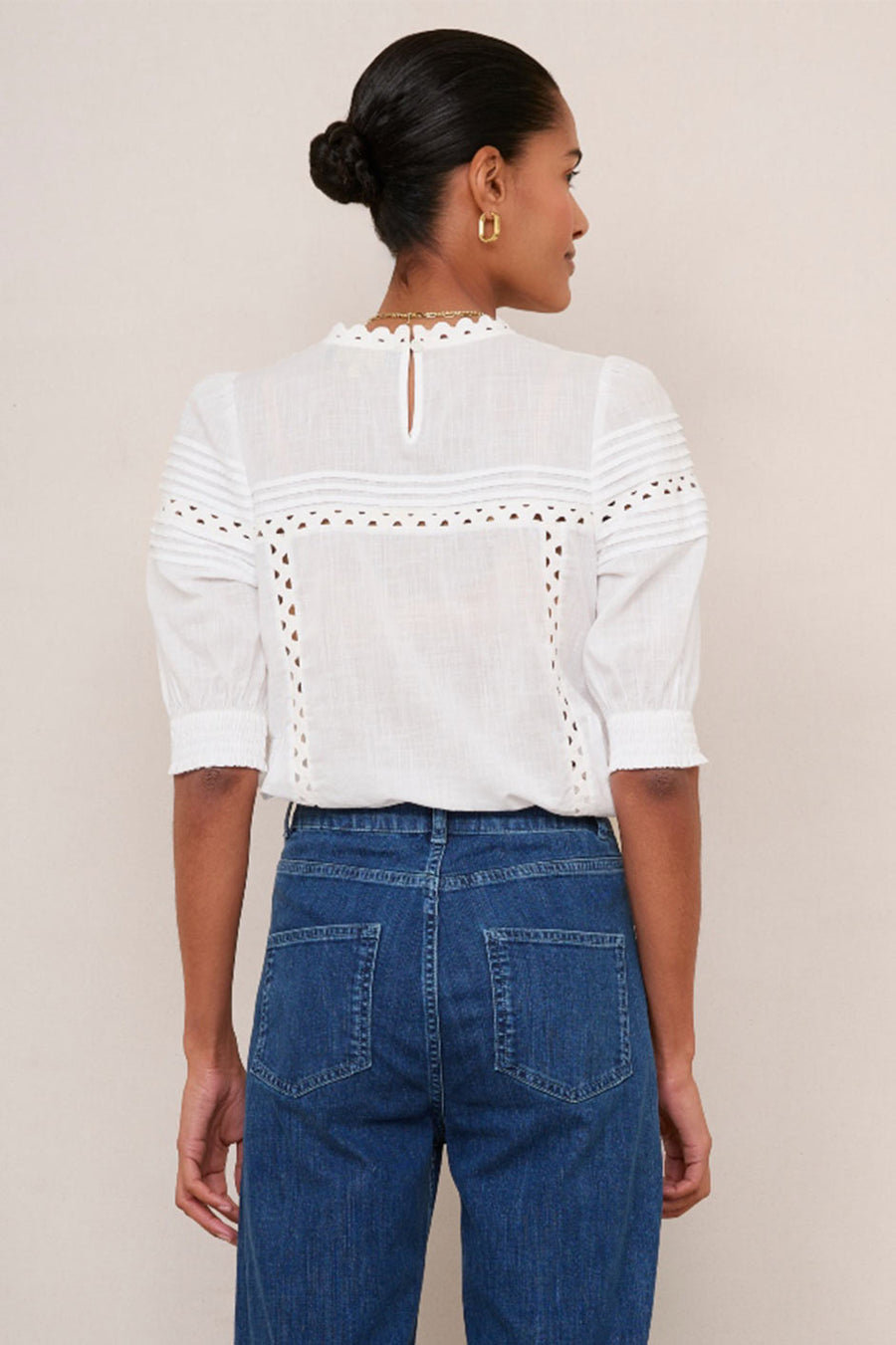 Deedee Ric Rac Top - White