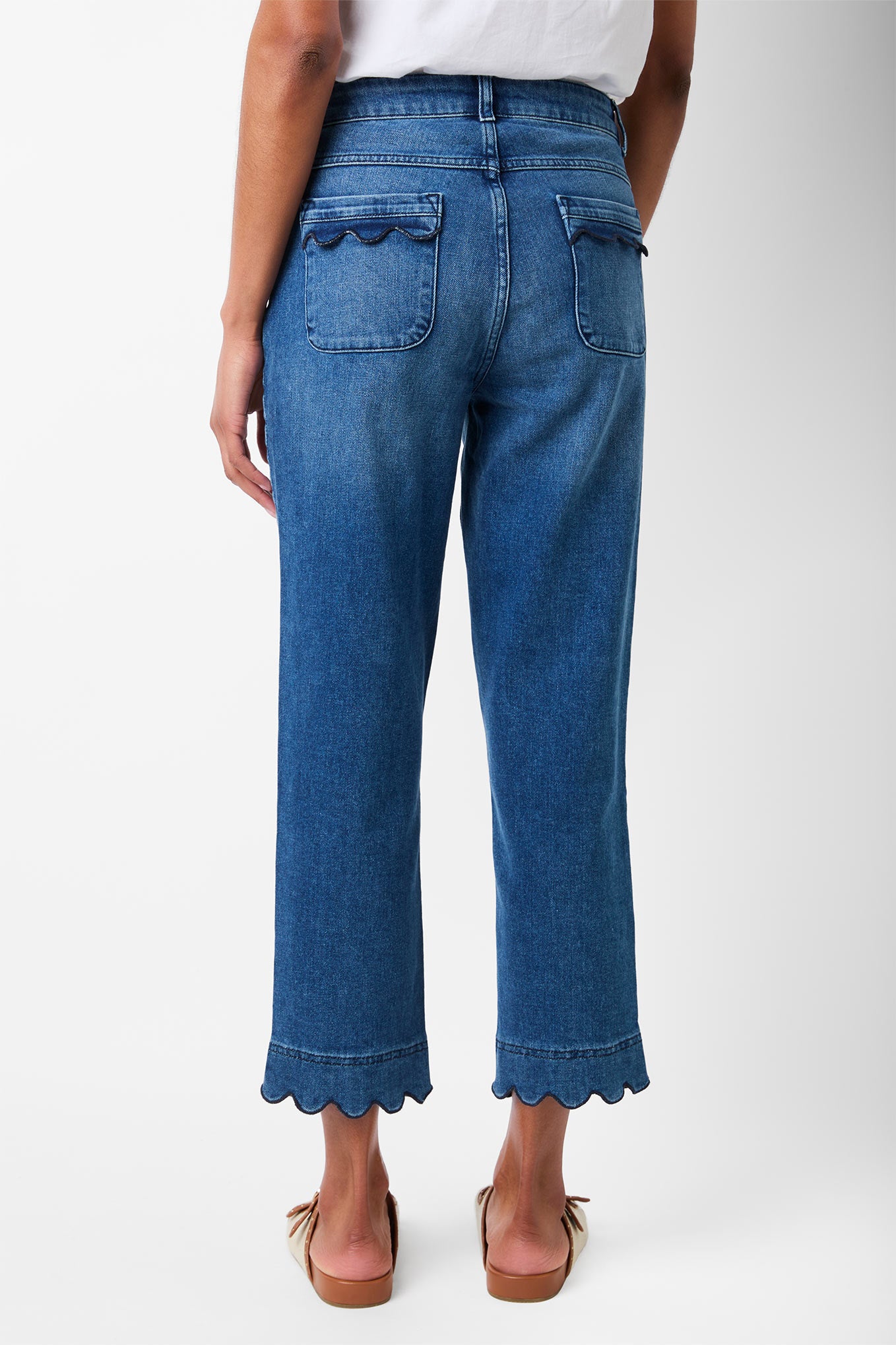 Harper 7/8 Cropped Jean - Mid Wash