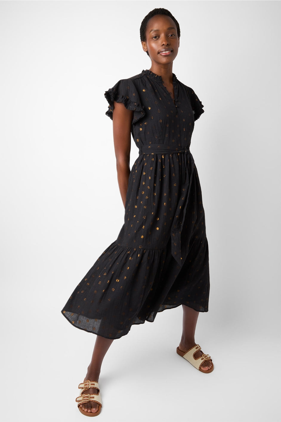 Layla Dress - Black/Gold