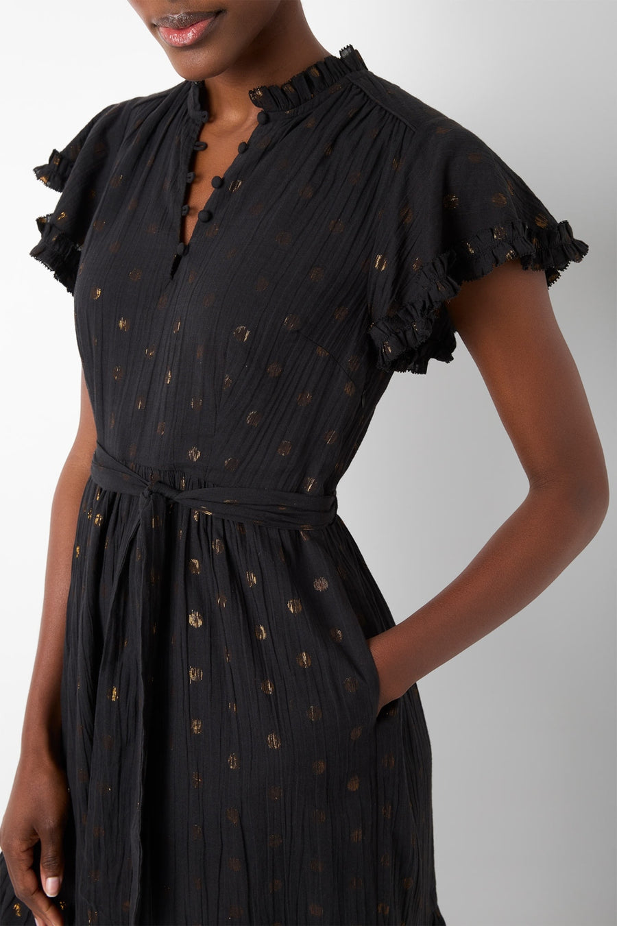 Layla Dress - Black/Gold