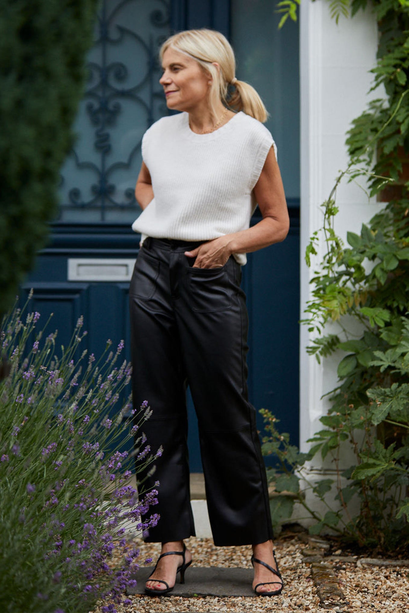 Leanne Ribbed Merino Tank - Ivory