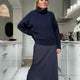 Liana Chunky Funnel Neck Jumper - Midnight