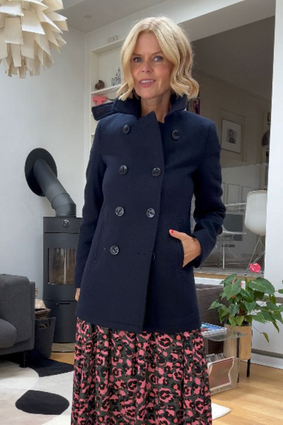 Skirted sales pea coat