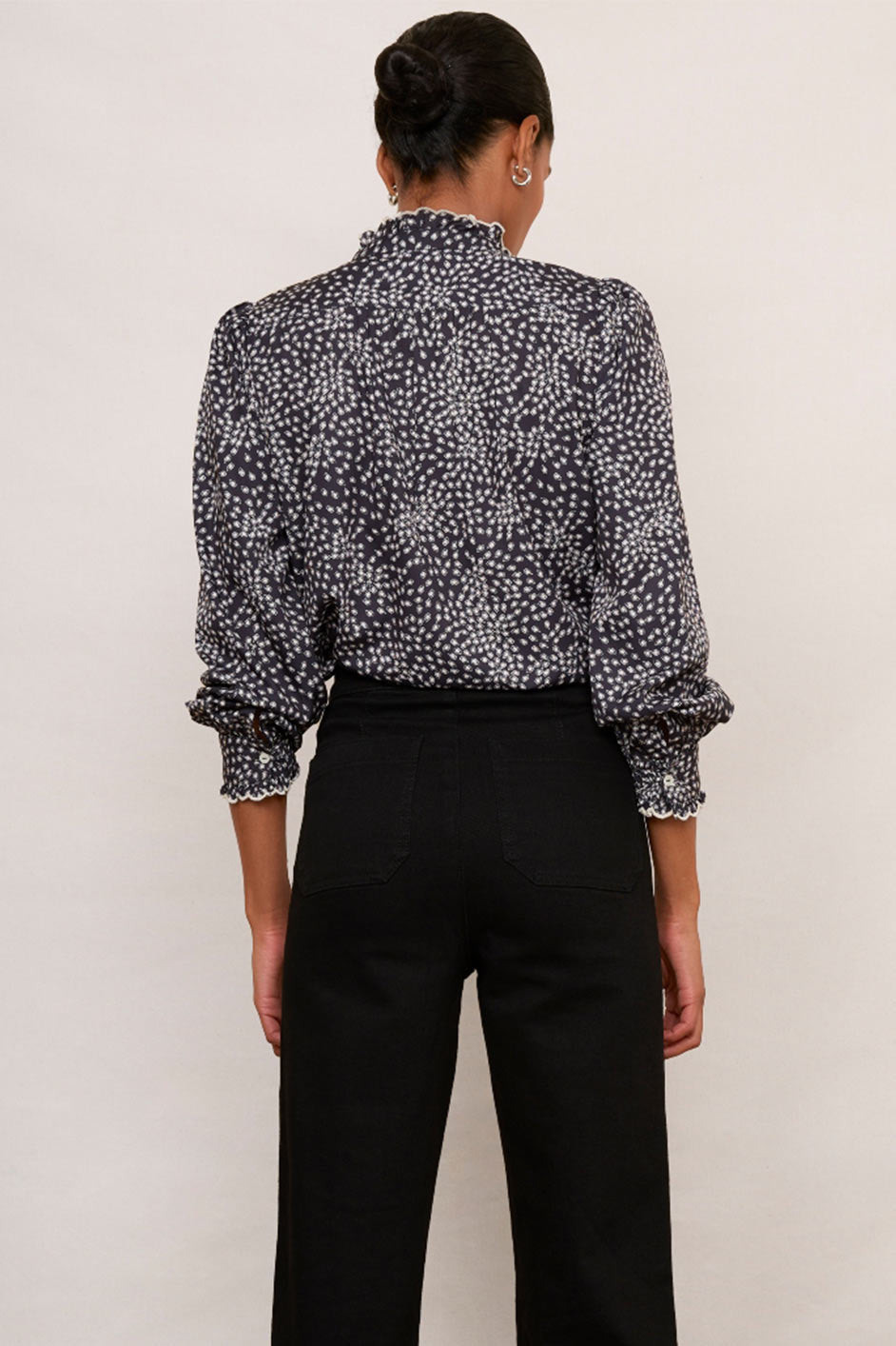 Poppy Lace Blouse - Midnight/Ecru