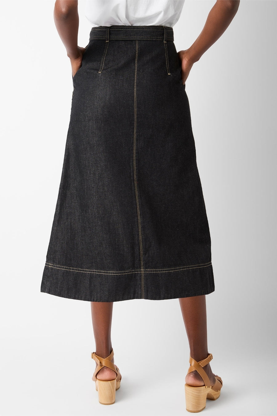 Remi Denim Skirt - Black