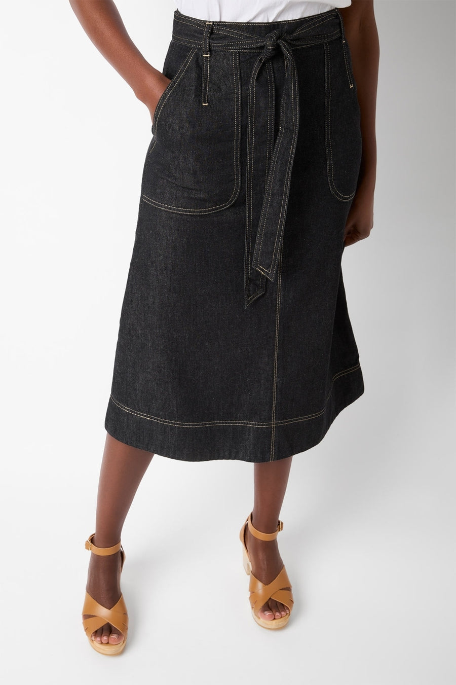 Remi Denim Skirt - Black