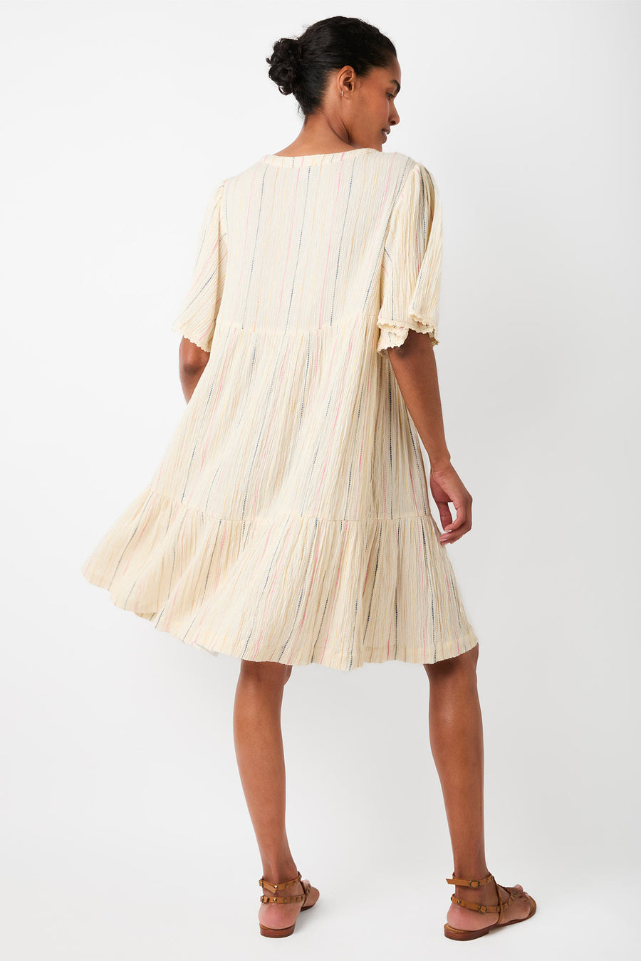 Riley Stripe Sundress - Ecru/Multi