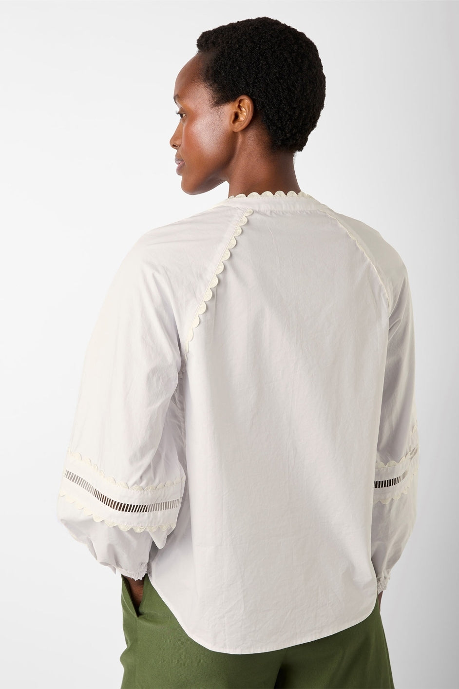 Tilda Ric Rac Poplin Shirt - Ivory