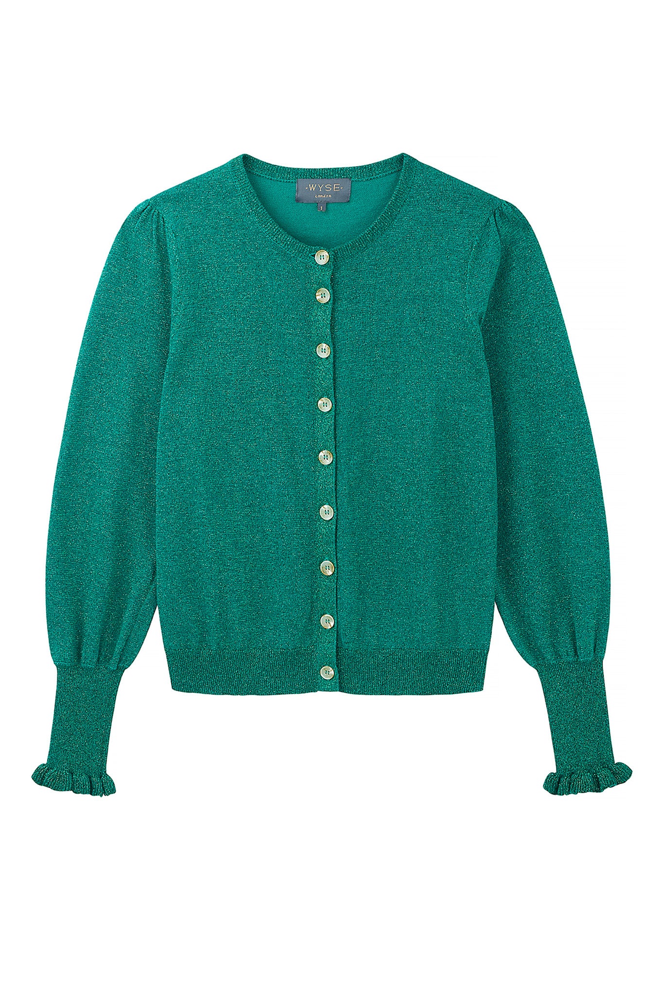 Adele Shimmer Cardigan - Emerald Green – WYSE London