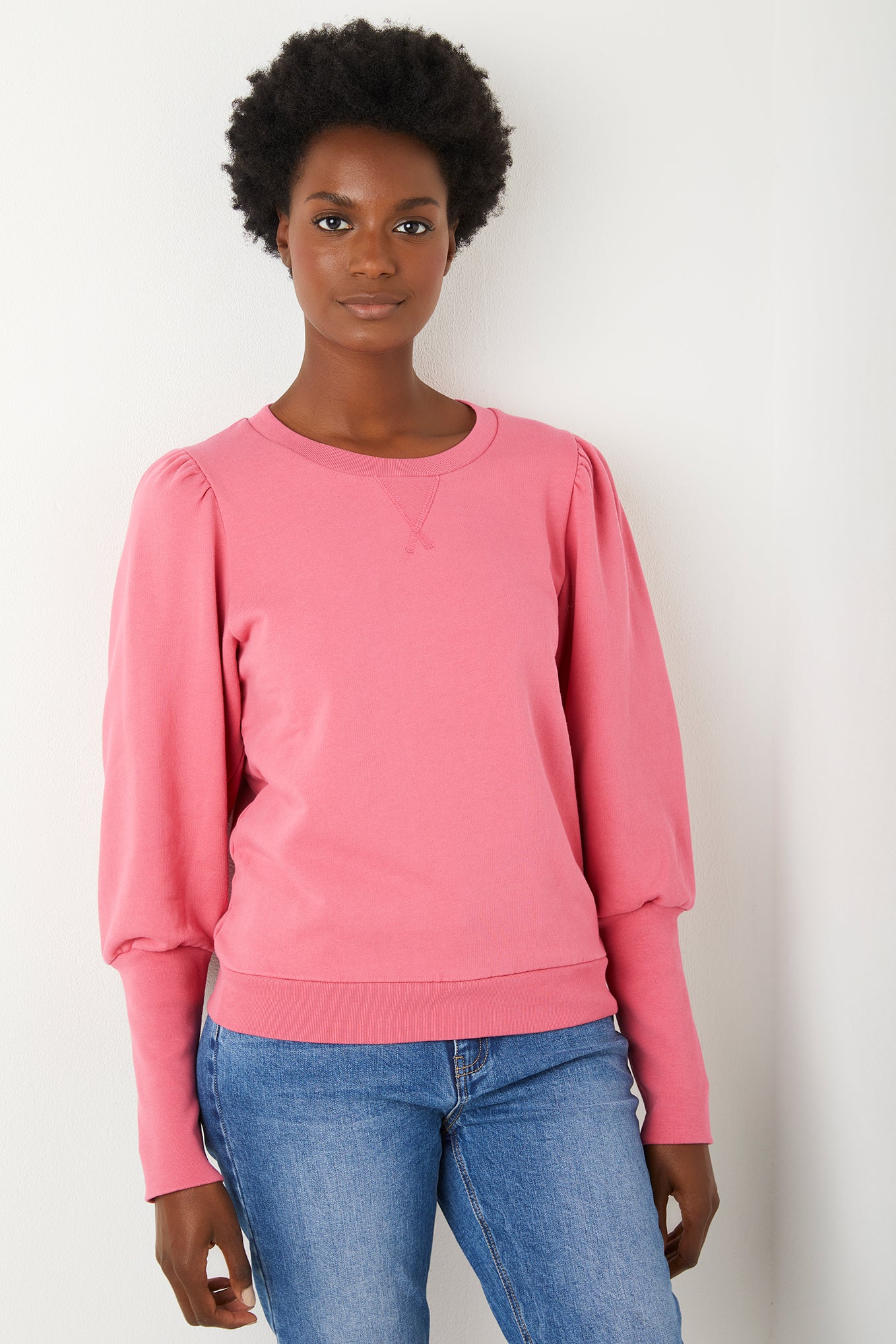 Adele Plain Sweatshirt Dark Rose WYSE London