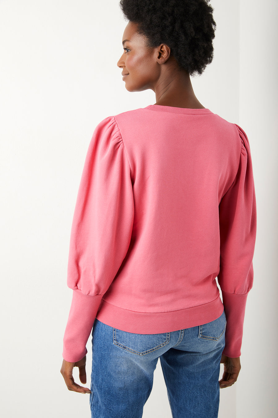 Adele Plain Sweatshirt - Dark Rose