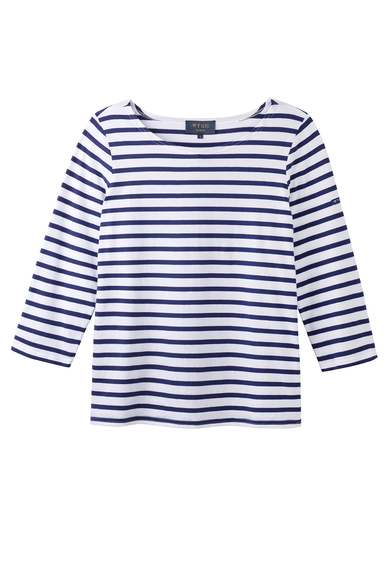 Alexa Stripe Tee - Ivory/Blue