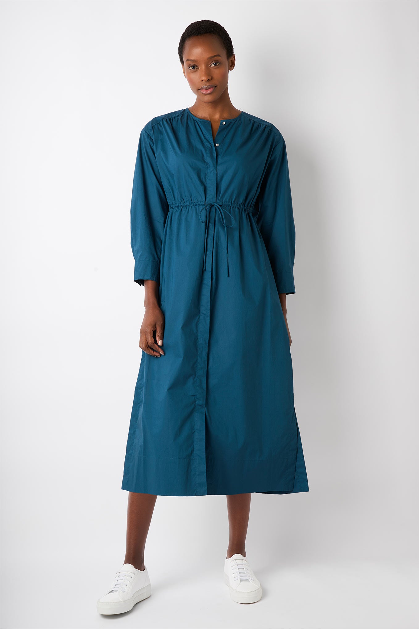 Beatrice Tie Waist Dress Petrol