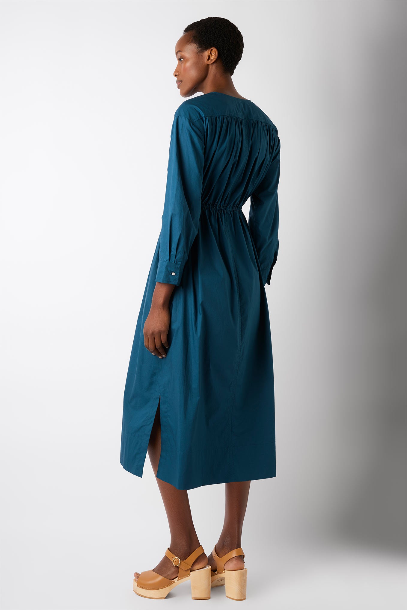 Beatrice Tie Waist Dress Petrol