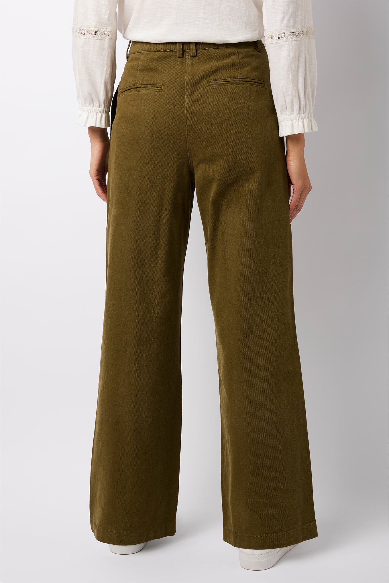 Cotton Rich Relaxed Straight Trousers | M&S Collection | M&S