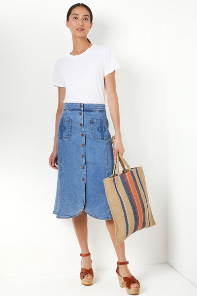 DB X Wyse Denim Skirt - Mid Wash – WYSE London