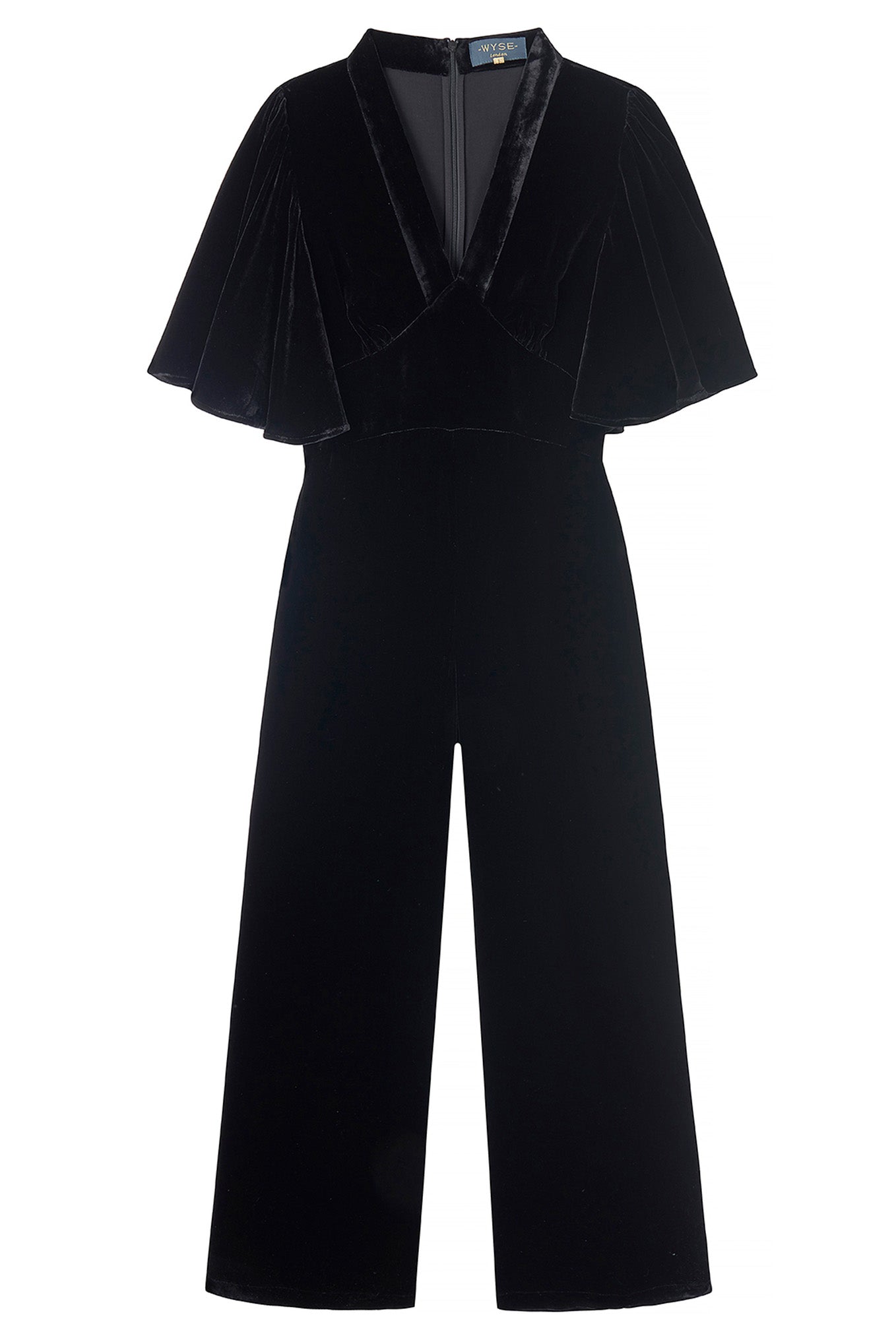 DB X WYSE Silk Mix Velvet Jumpsuit - Black